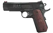 MAC 1911 Bobcut 45 ACP 4.25" Hard Chrome Pistol with 8+1 Rounds and Hardwood Logo Grip