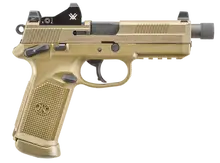 FN FNX-45 Tactical Flat Dark Earth with Vortex Viper Red Dot and Interchangeable Backstrap Grip, 2 Magazines