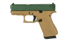 Glock 43X MOS Sub-Compact 9MM 10RD Tan/Green Slide