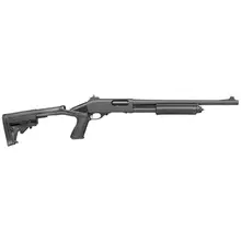 Remington Model 870P 12GA 18" Shotgun with Parkerized Ghost Ring and Knoxx Collapsible Stock