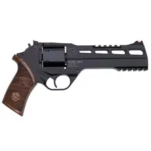 Chiappa Rhino 60DS .357 Mag/38 SPL Revolver, 6" Barrel, Black, Medium Walnut Wood Grips, 6RD