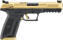 Ruger-57 5.7x28mm Gold Slide Pistol with 20-Round Capacity and 4.94" Barrel