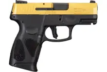 Taurus G2C 9mm 3.25" Barrel 10-Round Pistol with Gold PVD Slide and Black Frame