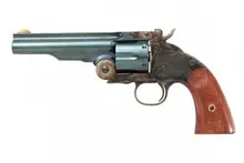 Taylor's & Co Schofield Top Break .44-40 Winchester, 7" Charcoal Blued Barrel, Color Case Hardened Steel Frame, Walnut Grip, 6 Rounds Revolver