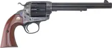 Cimarron SAA Bisley .357/.38 Revolver, 7.5" Barrel, 6-Round, Color Case Hardened Frame, Blued, Walnut Grip