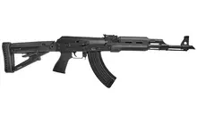 Zastava Arms ZPAP M70 AK-47 7.62x39mm Semi-Automatic Rifle with 16.3" Barrel, 30 Rounds, Black Polymer Furniture, Hogue Handguard, and Adjustable Sights