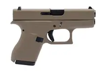 Glock G42 380 Automatic Colt Pistol (ACP) Double 3.25" 6+1 Flat Dark Earth Polymer Grip/Frame & Slide