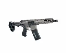 FOSTECH TOMCAT 300BLK 7" Tungsten Grey AR-II with PDW Brace and Sabre Grip