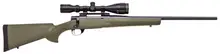 Howa Hogue GameKing 6mm Creedmoor Scoped with Green Overmolded Stock and Blued Right Hand