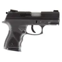 Taurus TH9 Compact 9mm Luger 3.54" 17+1 Matte Black Carbon Steel Slide with Gray Interchangeable Backstrap Grip