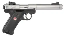 Ruger Mark IV Target Sports South Exclusive 40163, 22 LR SAO 5.50" with Black Grip and Satin Stainless Slide