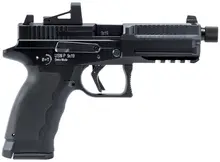 B&T USW-P 9MM Matte Black Striker-Fired Pistol with 17 & 19 Round Mags, 4.3in Barrel - BT-490002