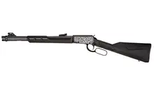 Rossi Rio Bravo .22LR Lever Action Rifle with 18" Barrel, 15-Rounds, Scroll Engraved Receiver - Black