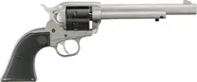 Ruger Wrangler Silver 22 LR 6.5" Barrel 6-Round Revolver with Checkered Grips