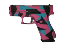 Glock 43X 9mm Luger 3.41in 80's Splinter Camo Cerakote Pistol with Fixed Sights - 10+1 Rounds