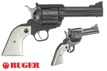 Ruger Blackhawk Flattop Convertible Revolver, .45 Colt/.45 ACP, 4.62in Blued Barrel, 6 Rounds, Simulated Ivory Grips