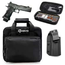 STACCATO XC 9MM 5IN 17RD/20RD PISTOL WITH GRITR 2011 MODELS IWB RIGHT HAND KYDEX HOLSTER, GRITR MULTI-CALIBER CLEANING KIT AND GRITR SOFT PISTOL CASE