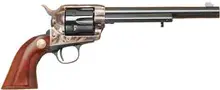 Cimarron P-Model Revolver, .357 Mag/.38 SPL, 7.5" Barrel, 6-Rounds, Color Case Hardened, Walnut Stock MP405