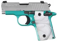 SIG SAUER P238 380 ACP 2.7IN Robins Egg Blue Subcompact Pistol with Night Sights - 6+1 Rounds