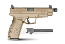 Springfield Armory XD-M OSP 9mm Luger Single/Double 4.50" 10+1 Flat Dark Earth Interchangeable Backstrap Grip with Polymer Frame and Slide