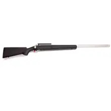 Savage Arms 12 LRPV Varmint Bolt-Action Rifle - .22-250 Remington, 26" Heavy Barrel, 1 Round, Matte Stainless Finish, Black Fixed HS Precision Stock with V-Block, Right Hand, 1:9 Twist (Model 18148)
