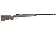 Savage Arms 112 Magnum Target Bolt-Action Rifle, .338 Lapua, 26" Barrel, Matte Black Finish, Gray Laminate Stock, 1-Round Capacity