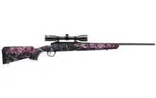 Savage Arms Axis XP Compact 7MM-08 Remington Bolt Action Rifle with Weaver 3-9x40 Scope, Muddy Girl Camo Synthetic Stock, 20" Barrel, 4 Round Detachable Box Magazine