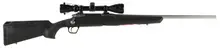 Savage Arms Axis XP Stainless 25-06 Remington Bolt Action Rifle with Weaver 3-9x40 Scope, 22" Barrel, 4 Rounds, Matte Black Synthetic Stock