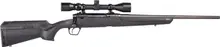 "Savage Arms Axis XP Compact 6.5 Creedmoor 20" Bolt Action Rifle with Weaver 3-9x40mm Scope - Matte Black Finish"