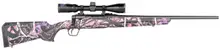 Savage Arms Axis II XP Compact 6.5 Creedmoor, 20" Matte Black Barrel, Muddy Girl Camo Synthetic Stock, 4-Round, with Bushnell 3-9x40mm Scope