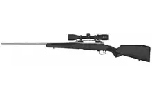 Savage 110 Apex Storm XP 6.5 PRC Bolt Action Rifle, 24" Barrel, Matte Black, with 3-9x40mm Vortex Crossfire II Scope, 2 Rounds, Synthetic Stock, Stainless Finish