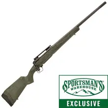 SAVAGE 110 SWITCHBACK MATTE BLACK BOLT ACTION RIFLE - 308 WINCHESTER - OLIVE DRAB GREEN WITH BLACK WEB PATTERN