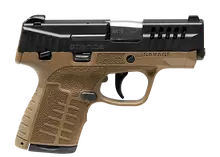 Savage Stance MC9MS 9mm 3.2" Barrel Flat Dark Earth Semi-Automatic Pistol with Manual Safety and 3-Dot Sights, 7/8 Rounds