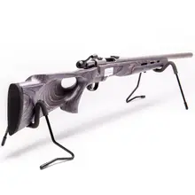 Savage Arms B.Mag Target Bolt Action Rifle - .17 WSM, 22" Stainless Steel Barrel, 8 Rounds, Grey Laminate Thumbhole Stock - 96972