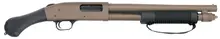 Mossberg 590 Shockwave 12GA Pump-Action Shotgun with 14" Barrel, Flat Dark Earth Cerakote, Raptor Birds Head Pistol Grip, 6 Rounds - Model 50653