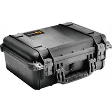 Pelican 1450 Protector Medium Black Case with Foam Padding and Stainless Steel Hardware