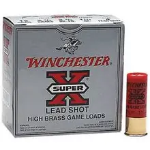 Winchester Super-X High Brass 12 Gauge 2.75" #4 Lead 1.25oz Ammo, 25 Rounds per Box