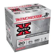 WINCHESTER SUPER-X 20 GA 2.75" #6 LEAD 1OZ 25 ROUNDS