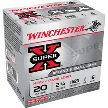 Winchester Super-X Heavy Game Load 20 Gauge 2.75" #6 1oz Shot, 25 Rounds
