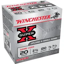 Winchester Super-X 20 Gauge 2-3/4" 7/8 oz #7.5 Lead Shot Game Load Ammo, XU207 - Case of 250 Rounds/Shells