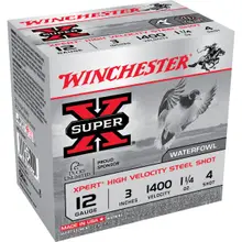 Winchester Super-X Xpert High Velocity 12 Gauge 3" 1 1/4 oz #4 Shot, 25 Rounds