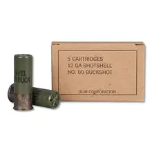 Winchester Military Grade 12GA 2.75" 00 Buckshot 9 Pellets Ammunition - 5 Rounds, Q1544