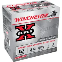 WINCHESTER SUPER X EXPERT 12 GAUGE SHOTSHELL 250 ROUNDS 2 3/4" #7 STEEL 1 OUNCE