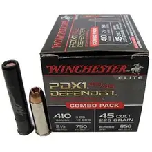 Winchester Defender Combo .410 Gauge & .45 Colt Ammo, 225 Grains, 20 Rounds, S41045PD