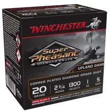 Winchester Super Pheasant Diamond Grade 20 Gauge 2.75" 1 oz #5 Copper Plated Lead Shot Ammo SPDG205