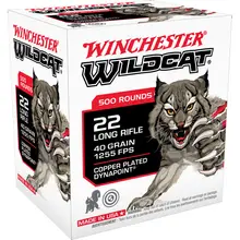 Winchester Wildcat .22LR 40Gr Copper Plated Dynapoint Ammunition, 500 Rounds