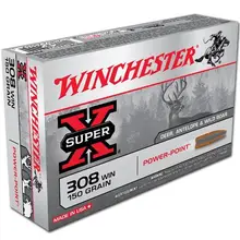 Winchester Super-X Power Point .308 Win 150gr Ammunition - 20 Rounds