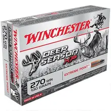 Winchester Deer Season XP .270 Win 130 Grain Extreme Point Polymer Tip Ammunition, 200 Rounds