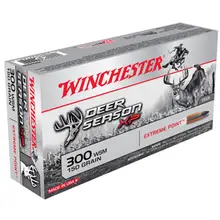 Winchester Deer Season XP .300 WSM 150 Gr Extreme Point Polymer Tip Ammunition, Box of 20 Rounds X300SDS