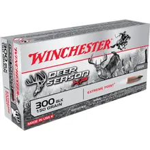 Winchester Deer Season XP .300 AAC Blackout 150gr Extreme Point Ammunition, 20 Round Box